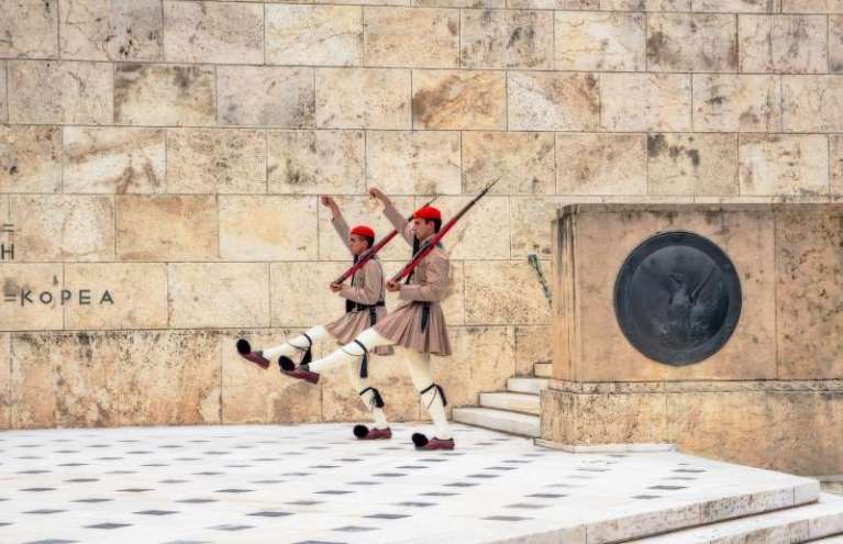 athens greece changing of the guard