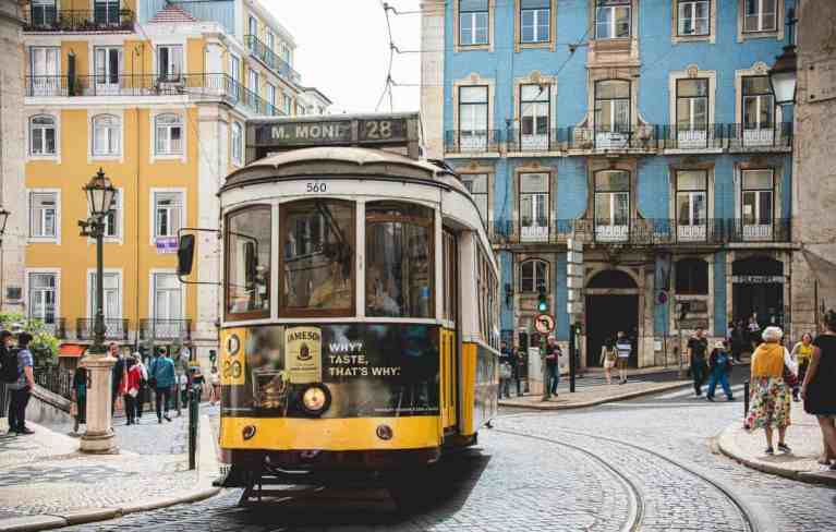 Lisbon Transportation - Yellow Tram
