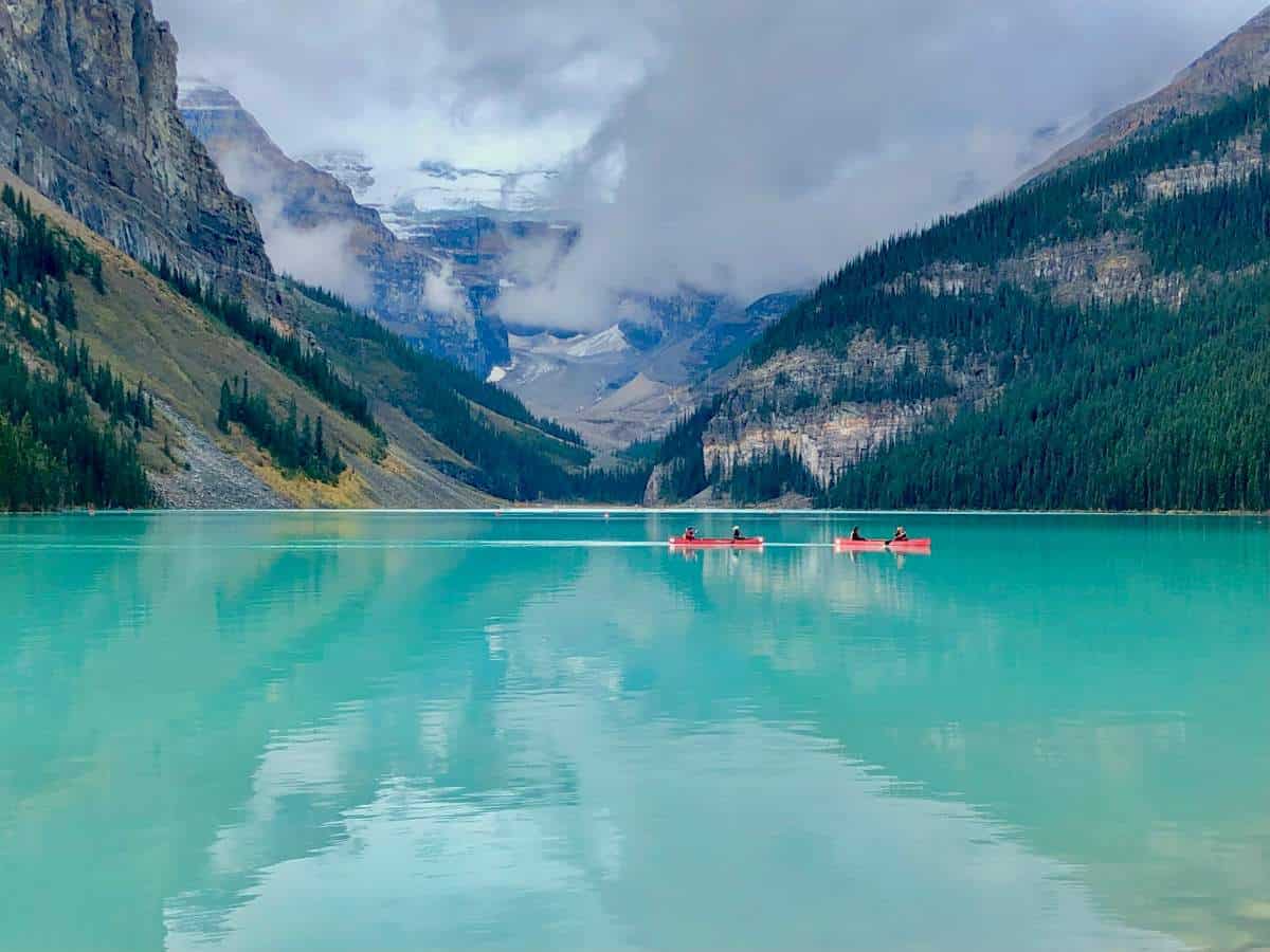 lake louise canoeing